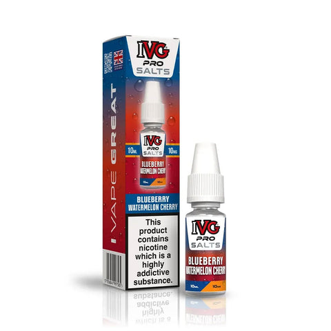 Blueberry Watermelon Cherry IVG Pro Salts 10ml Nic Salt E Liquid