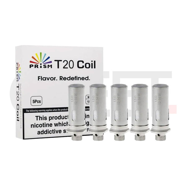 Innokin Endura T20S Replacement Coils - 1.5 Ohm Prism Coils, Pack Of 5, MTL Vaping, No Nicotine