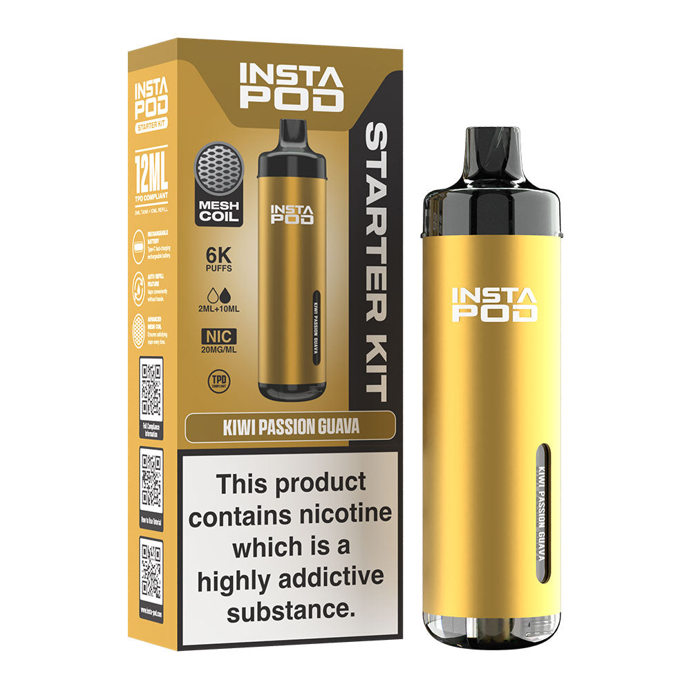 Kiwi Passion Guava instapods 6k prefilled vape kit