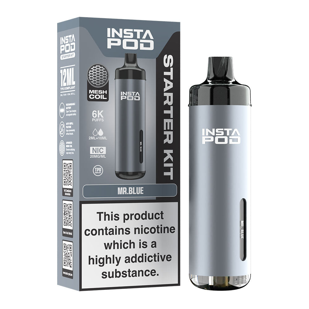 Mr Blue instapods 6k vape kit