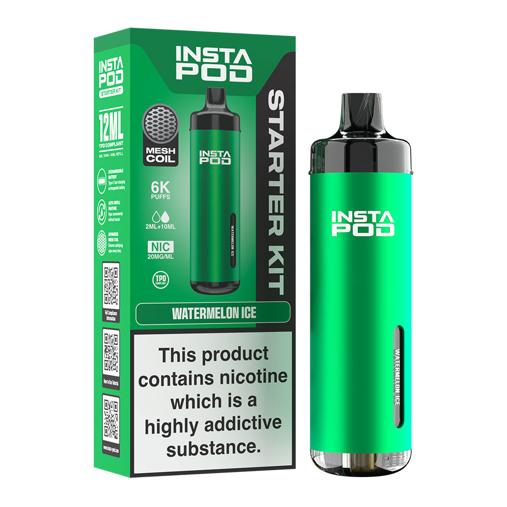 Watermelon Ice-instapods 6k prefilled vape kit