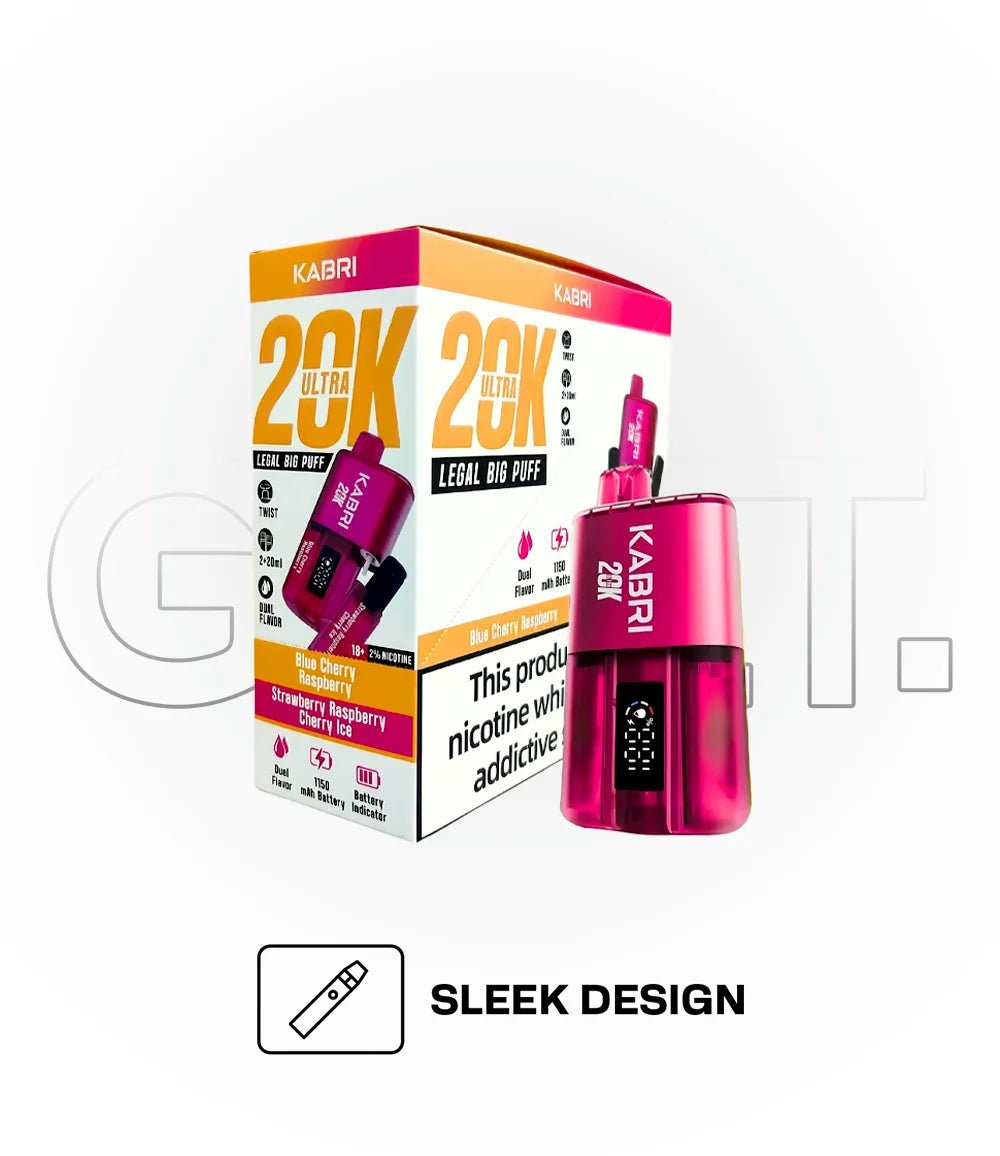 Kabri_Ultra_20k_Puffs_Disposable_Vape_sleek_design