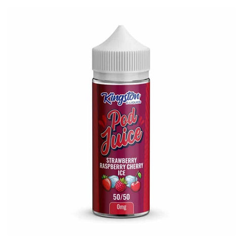 Kingston Pod Juice 50/50 100ml Shortfill Eliquid - Strawberry Raspberry Cherry Ice