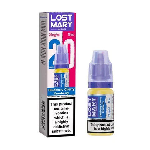 Lost Mary 10ml Nic Salt E Liquid - Blueberry Cherry Cranberry