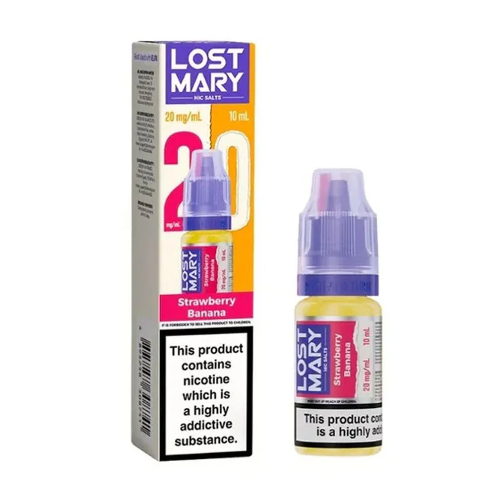 Lost Mary 10ml Nic Salt E Liquid - Strawberry Banana