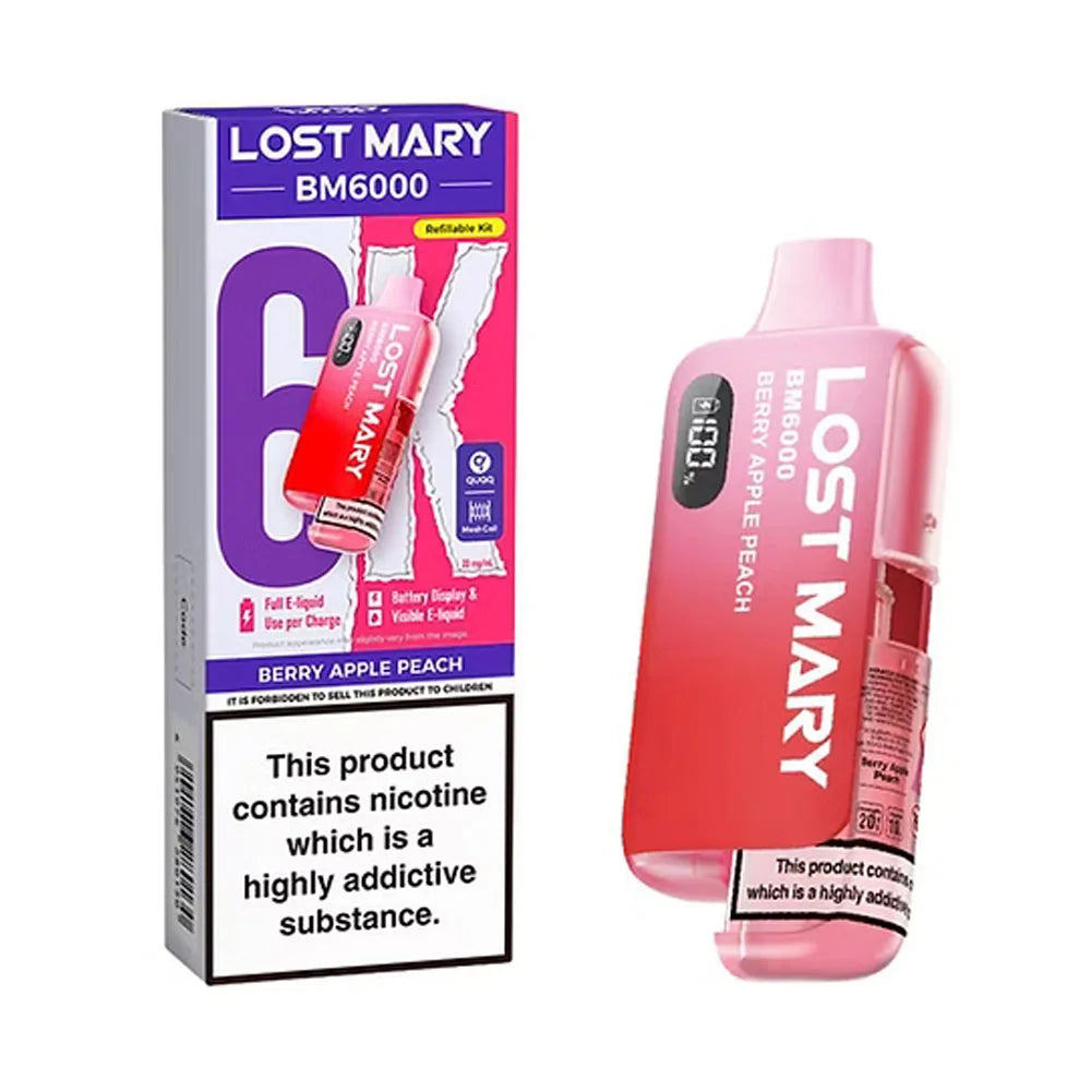 Lost Mary BM6000 Refillable Pod Kit - Berry Apple Peach