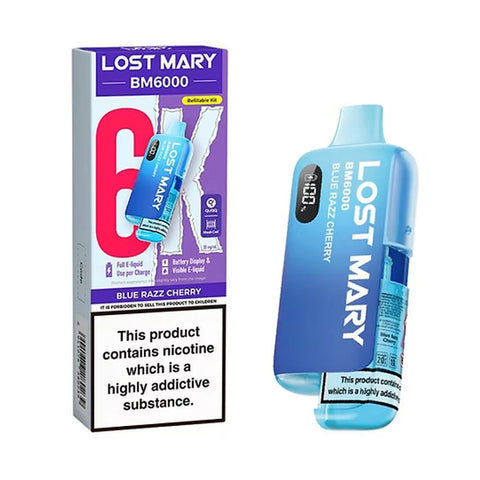 Lost Mary BM6000 Refillable Pod Kit - Blue Razz Cherry