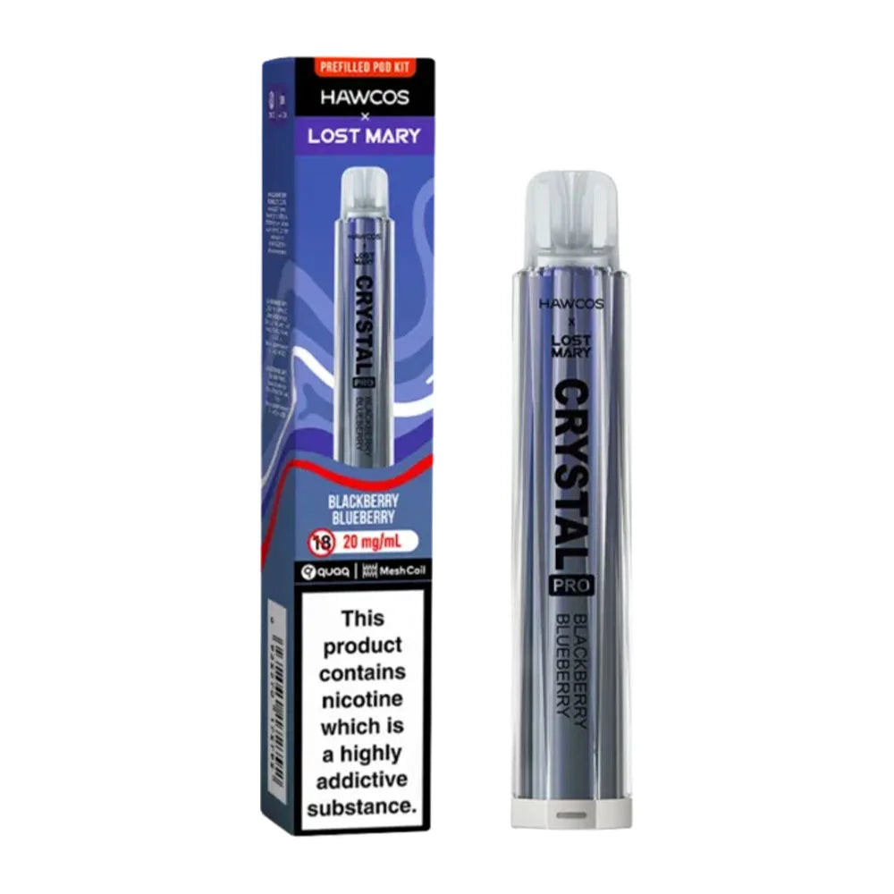 Lost Mary x Hawcos Crystal 600 Prefilled Pod Kit - Blackberry Blueberry
