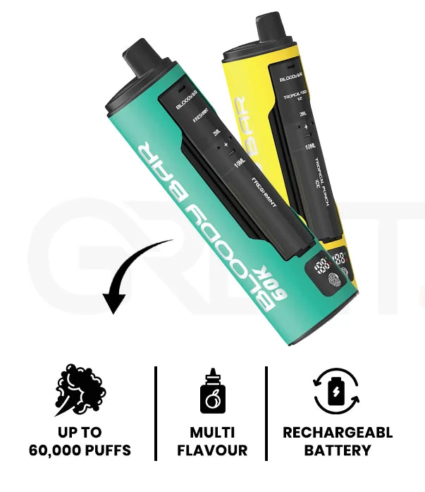Pros Of Bloody Bar 60K 4 in 1 Prefilled Vape Kit