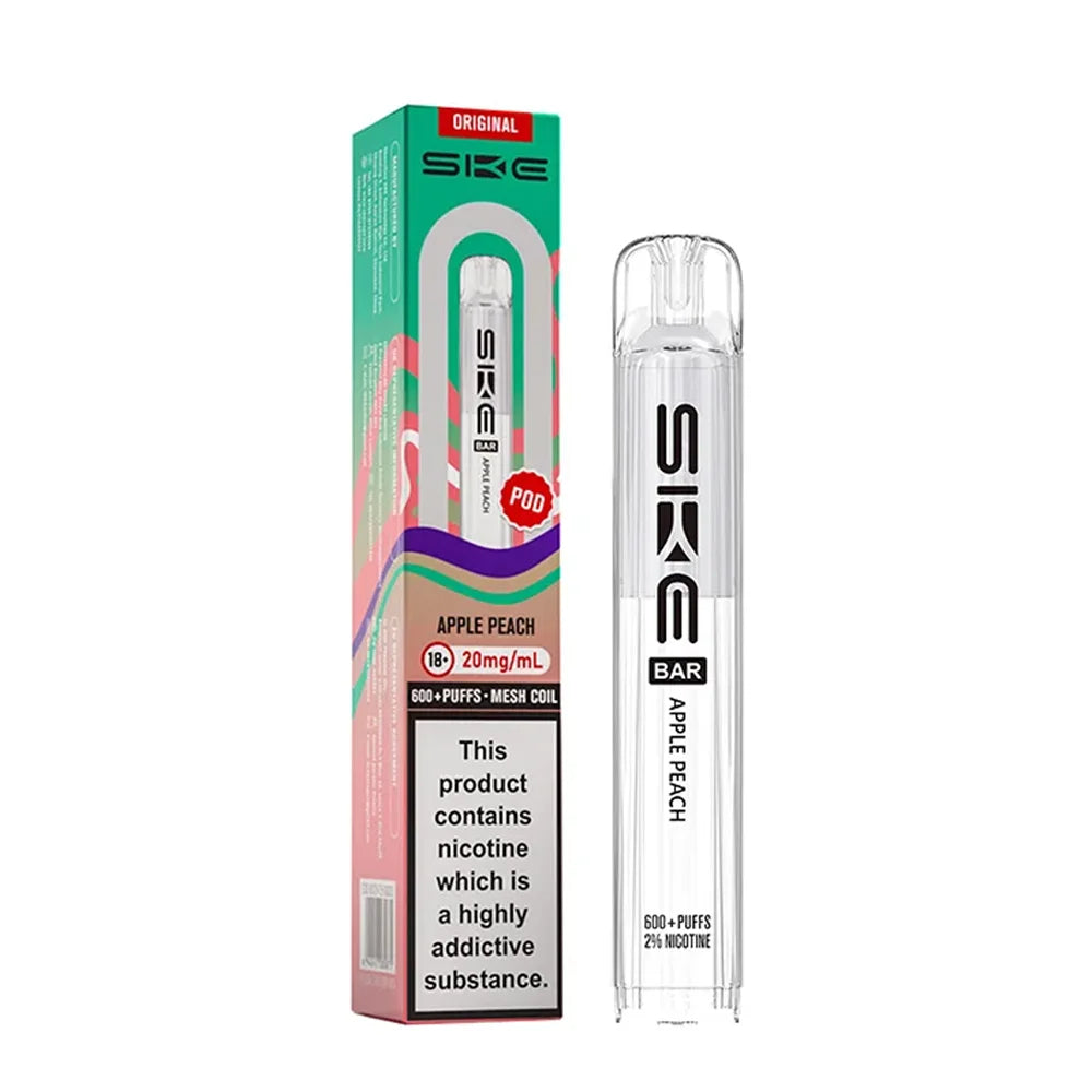 SKE Crystal Original 600 Prefilled Pods - Apple Peach