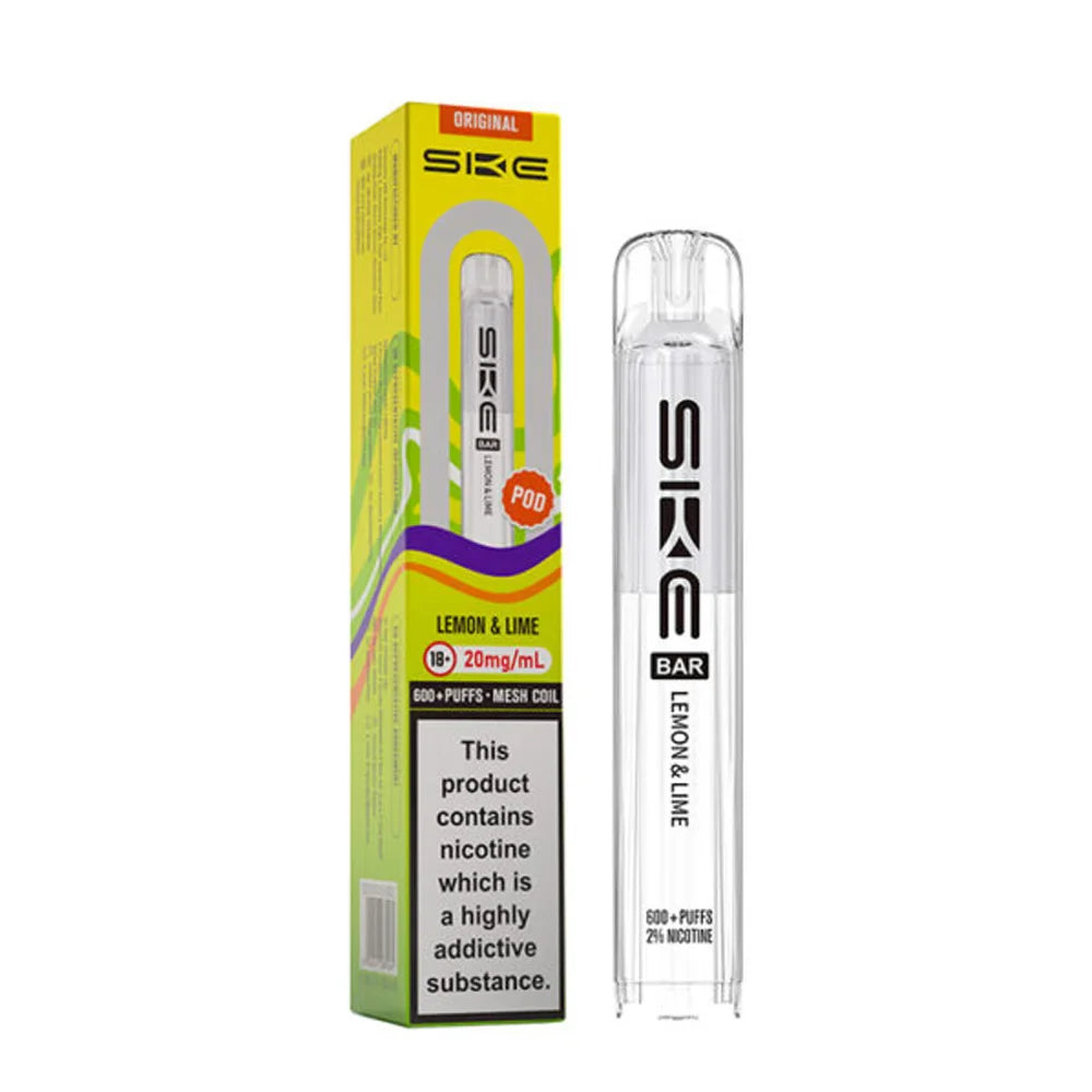 SKE Crystal Original 600 Prefilled Pods - Lemon & Lime