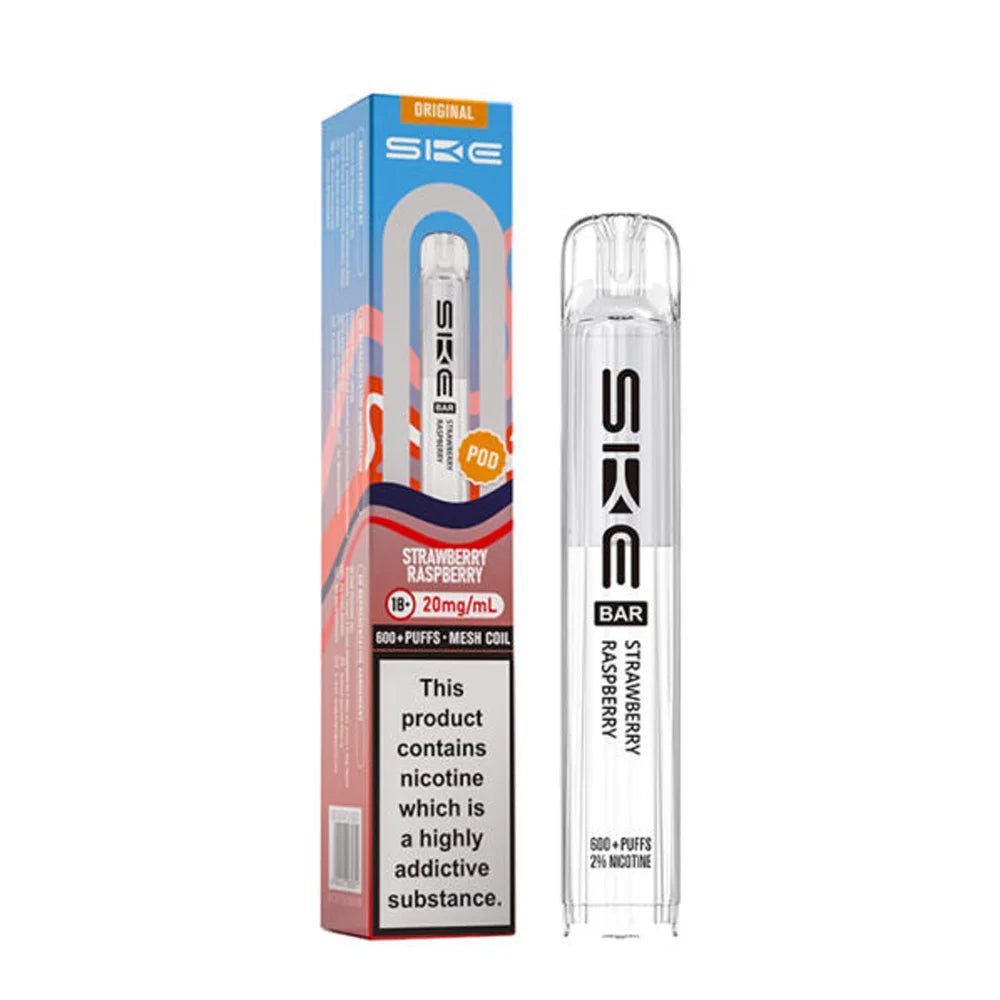 SKE Crystal Original 600 Prefilled Pods - Strawberry Raspberry
