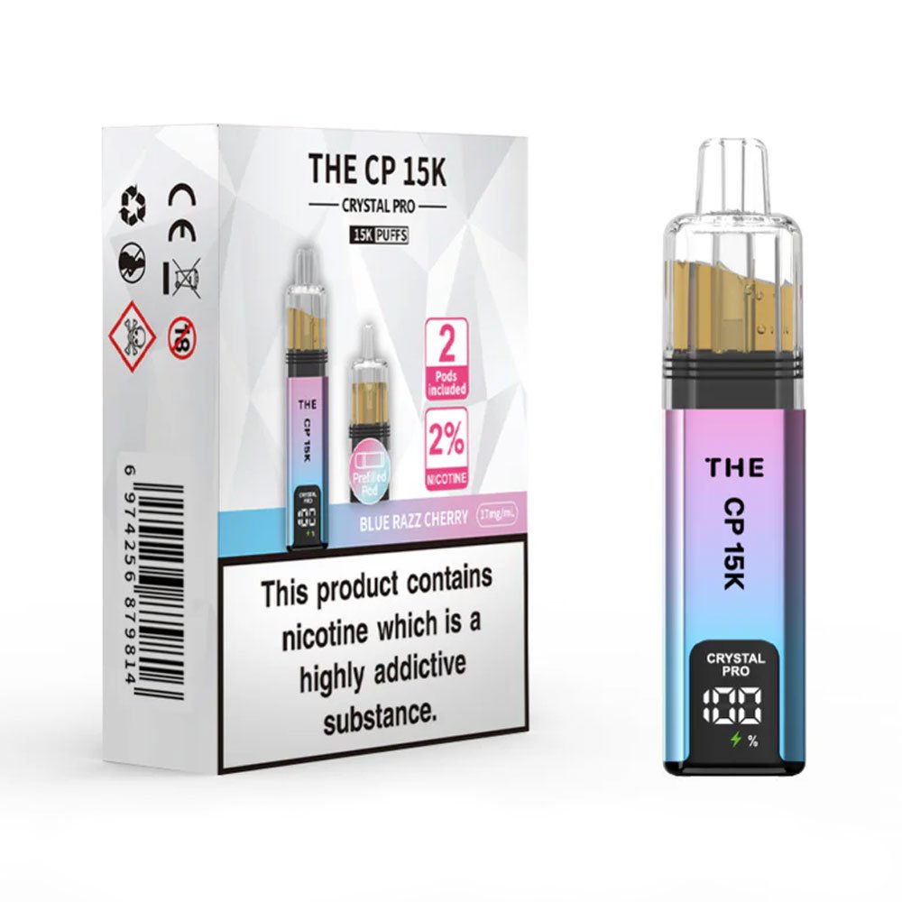 The Crystal Pro CP 15K Prefilled Pod Kit - Blue Razz Cherry