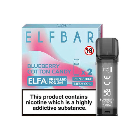 Blueberry Cotton Candy Elf Bar Elfa Prefilled Pod