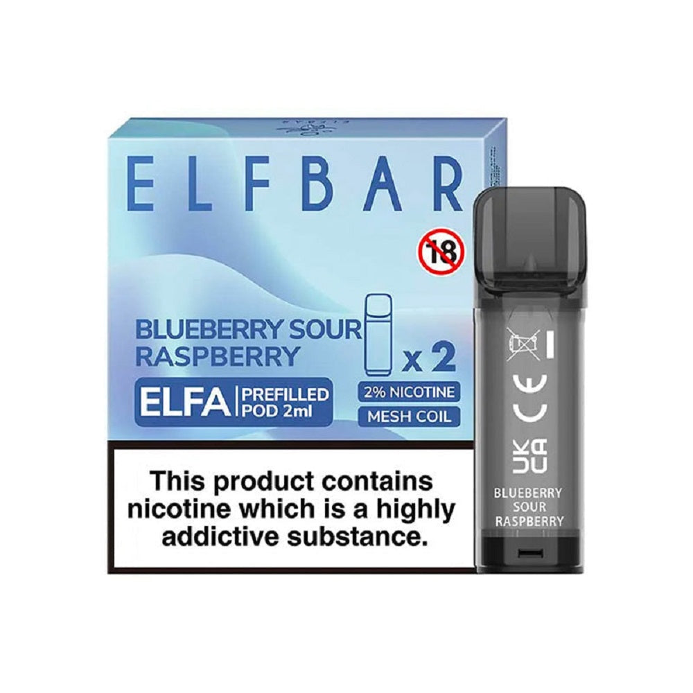 Blueberry Sour Raspberry Elf Bar Elfa Prefilled Pod