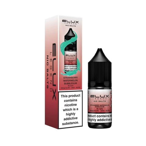 Strawberry Watermelon Bubblegum Elux Legend 10ml Nic Salt E Liquid