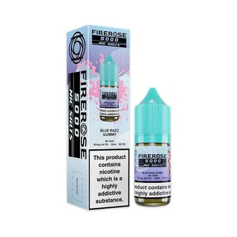 Blue Razz Gummy Firerose 5000 10ml Nic Salt E liquid