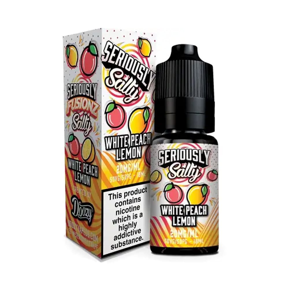 White Peach Lemon Doozy Seriously Fusionz 10ml Nic Salt E Liquid